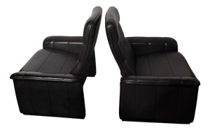 Black Leather DS-50 Lounge Chairs from de Sede, 1970s, Set of 2