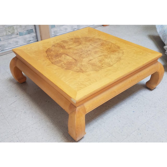 Asian Ming Henredon Burl Wood Coffee Table Chairish