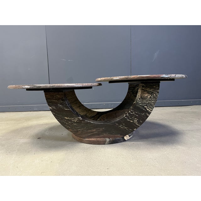 Vintage Two-Tier Marble Coffee Table, 1970s, in Good conditions. Designed 1970 to 1979