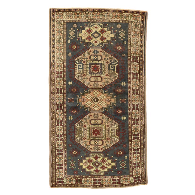 Vintage Turkish Oushak Rug - 03'07 X 06'05 For Sale - Image 9 of 9