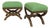 Modern Mid-Century Style" Ottomans Seafoam Green For Sale