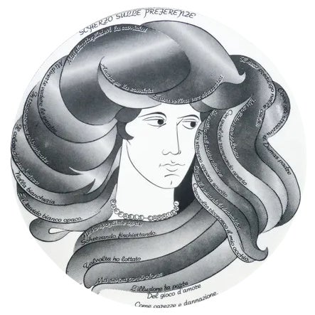 R. Carrieri Scherzo\. Design Plate from Fornasetti For Sale