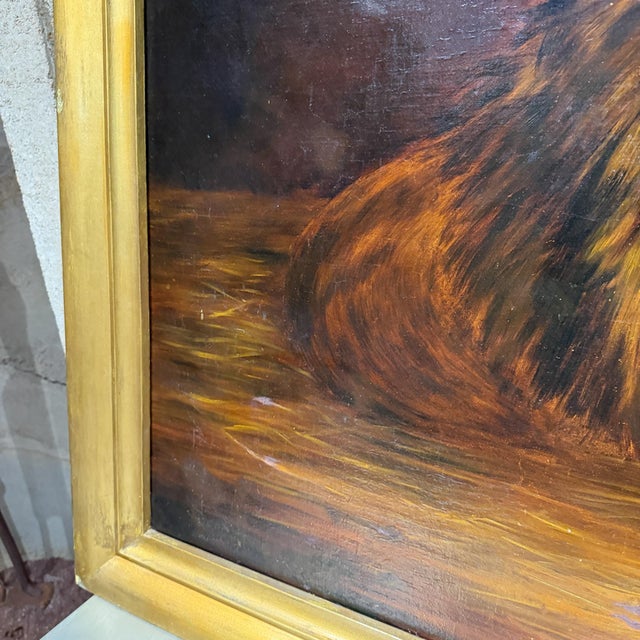 Oil Canvas Reproduction Repose the British Lion by the Hungarian Géza Vastagh For Sale In San Diego - Image 6 of 17