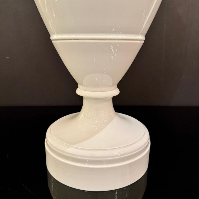 KPM Porcelain Neoclassical Amphora Vase Germany circa 1960 For Sale - Image 4 of 7