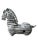 1980s Vintage Large Black & White Zebra Sculpture Figure | Hand-Painted Crackle Glaze Ceramic Art | Hollywood Regency Safari Decor For Sale - Image 5 of 5