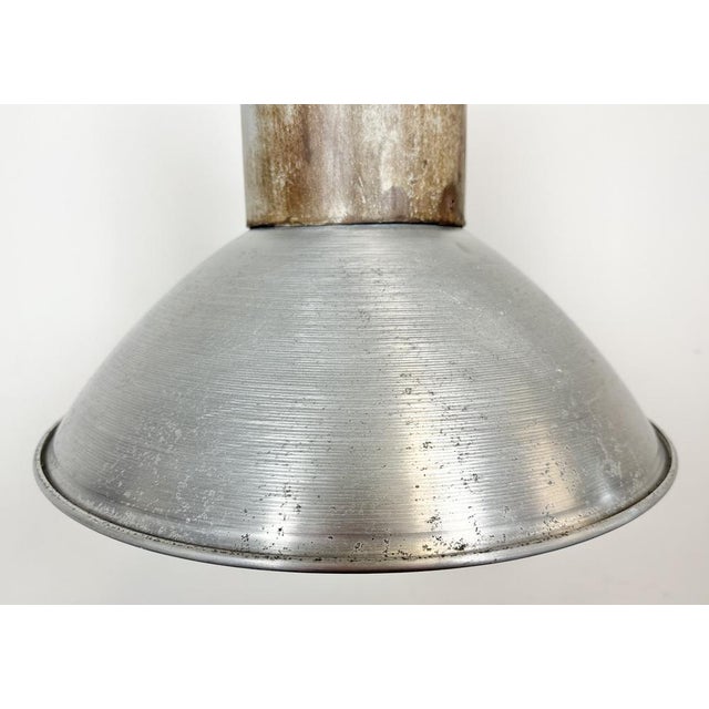 Industrial Aluminium Pendant Lamp from Polam Wilkasy, 1960s For Sale - Image 4 of 18