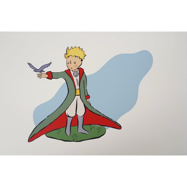 Antoine De Saint-Exupery, Le Petit Prince et l'oiseau, Lithograph For Sale