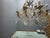 Large Florentine Tole Chandelier with Murano Glass Flowers, Italy, 1950s For Sale - Image 14 of 18