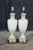Vintage Mid 20th Century Hand Painted Porcelain Floral Trophy Urn Table Lamps Filigree Brass - Pair For Sale - Image 11 of 17