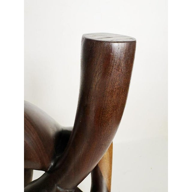 Wooden Sculpture of a Woman's Bust, France, 1980s For Sale - Image 6 of 13