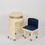 Italian White & Cream Vanity Table with Blue Seat from Studio Kastilia Silvi, 1970s, Set of 2 For Sale - Image 9 of 16