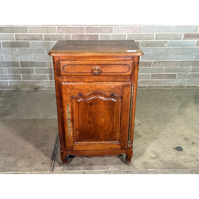 Late 19th Century French Oak Pedestal Cabinet. Beautiful cabinet purchased in France. Age appropriate wear, see detailed...