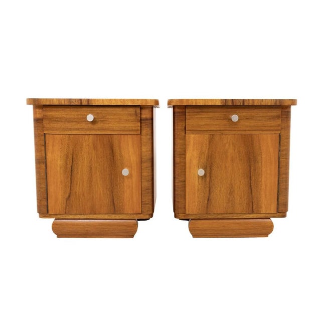 Mid-20th Century Wooden Bedside Tables, 1950s, Set of 2 For Sale - Image 6 of 6