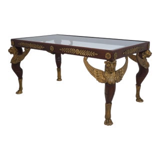 Antique French Empire Bronze Mounted Coffee Table For Sale
