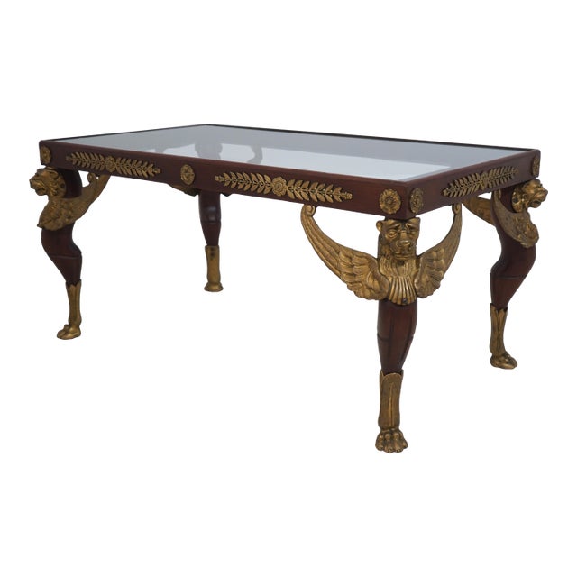 Antique French Empire Bronze Mounted Coffee Table For Sale