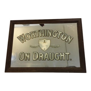 Old Worthington on Draught English Pub Mirror For Sale