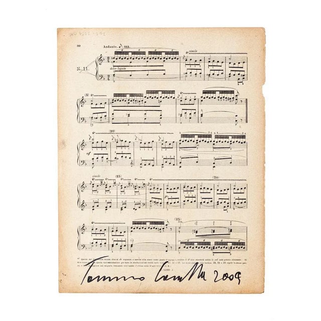 Musical Notes'' is a beautiful artwork in mixed media, tempera and collage on a musical note, realized in 2009 by Tommaso...