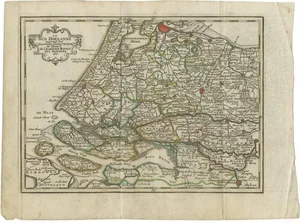 Antique Map of the Province of Zuid-Holland by Keizer & De Lat, 1788