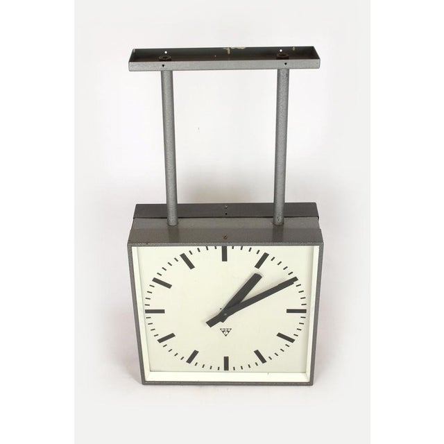 Large Double-Sided Railway Clock from Pragotron, 1980s For Sale - Image 10 of 18
