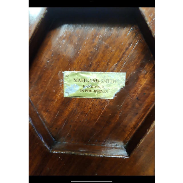 Vintage Boho Maitland Smith Tessellated Stone Apple Lidded Box For Sale - Image 10 of 10