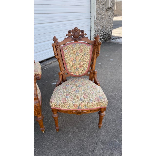 Victorian American Renaissance Revival Style Parlor Set - 5 PCS For Sale - Image 10 of 12