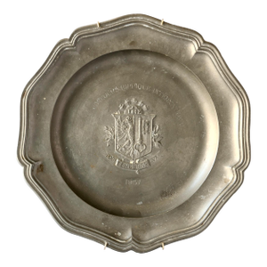 1957 French Equestrian Show Trophy Plate