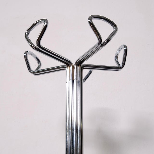 Modern Chromed Metal Floor Coat Rack from Fiarm, 1960s For Sale - Image 3 of 18