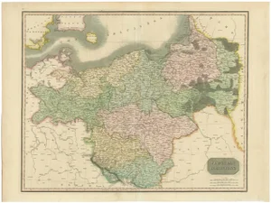 Prussian Dominions Map by John Pinkerton, 1818
