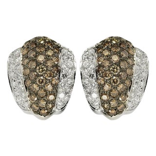 Late 20th Century Platinum Diamond Clips, French, A Pair For Sale