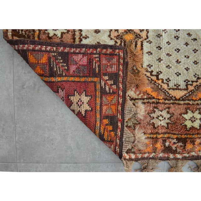 Handmade Turkish Tribal Rug. Neutral Colors Petite Rug - 3'6" X 4'11" For Sale - Image 11 of 12