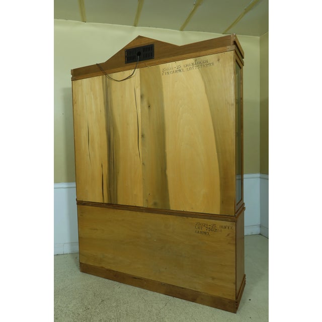 Hickory White Biedermeier Style Satinwood China Cabinet For Sale - Image 11 of 13