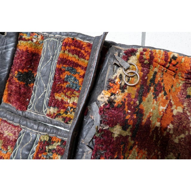 1920s, Handmade Antique Collectible Persian Kurdish Saddle Bag Rug For Sale - Image 4 of 14