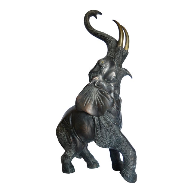 Large Bronze Elephant 29"h For Sale