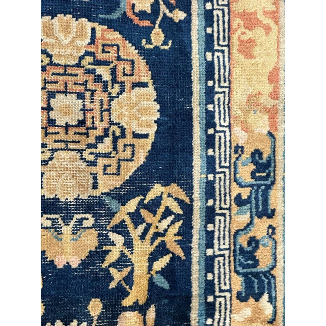 Antique Chinese Cotton and Wool Rug For Sale - Image 6 of 18