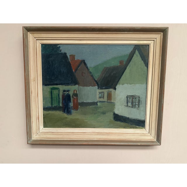 Fabian Lundqvist, Village, 1944, Oil on Canvas, Framed For Sale - Image 12 of 18