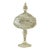 1950’s Diamond Point Pressed Glass Compote Dish For Sale