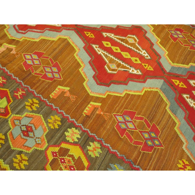 Bold Geometric Turkish Kilim For Sale - Image 4 of 6