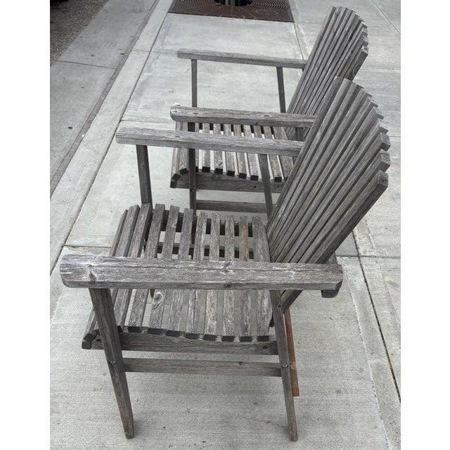 1950s Pair of 1950s Adirondack Lawn or Patio Chairs For Sale - Image 5 of 11