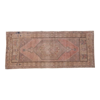 Vintage Distressed Oushak Rug Runner - 3'4" X 7'10" For Sale