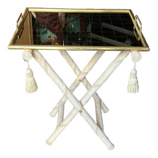 Brass Tray with Mirror from Rue Royal For Sale