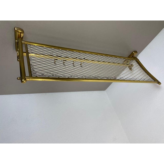 Modernist Brass Coat Rack in the style of Mategot, France, 1950s For Sale - Image 4 of 18