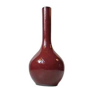 Antique Chinese Sang de Boeuf Ceramic Vase