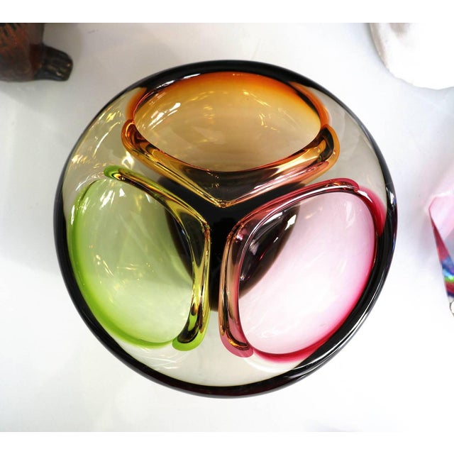 Murano Glass Three-Section Bowl, 1960s For Sale - Image 4 of 6