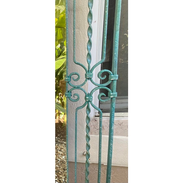Antique Wrought Iron Gate Mirror – Repurposed Architectural Salvage For Sale - Image 10 of 15