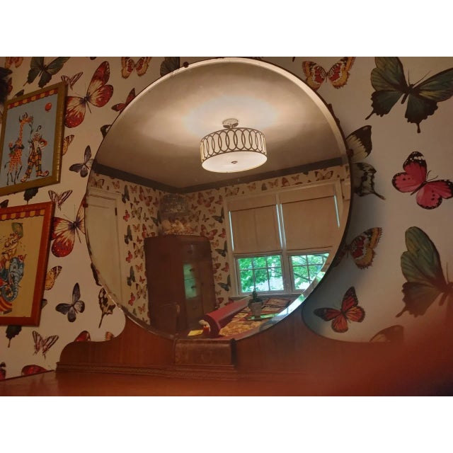 1940s 1940s Art Deco Dresser With Mirror For Sale - Image 5 of 9