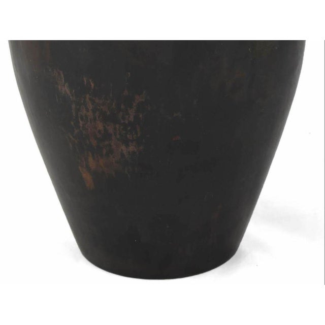 Vintage Art Deco Dark Copper Vase by Hayno Focken, Germany, 1930s For Sale - Image 3 of 5