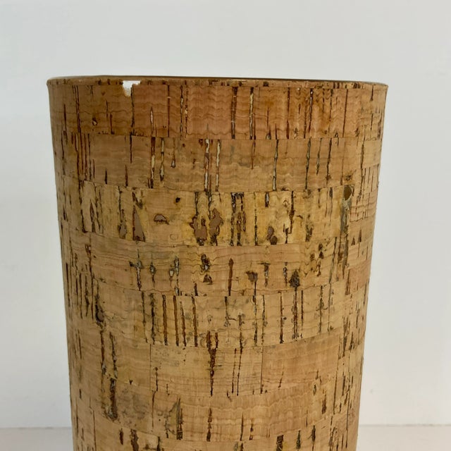 1970s 1970s Vintage Boho Chic Cork Wrapped Glass Cylinder Vase. For Sale - Image 5 of 9