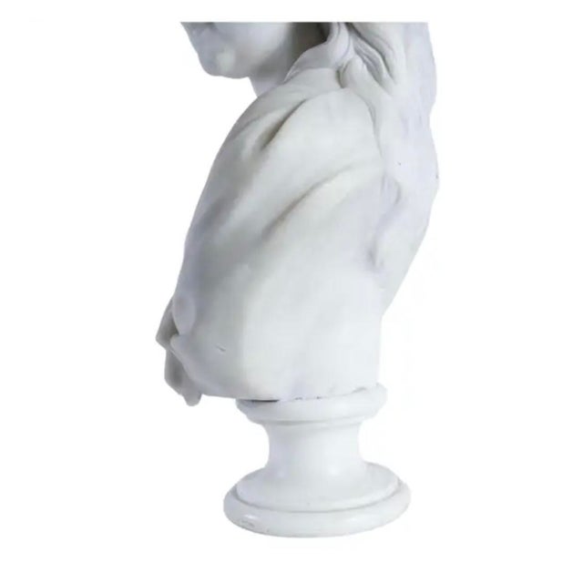 European Marble Bust of a Young Girl For Sale - Image 9 of 11