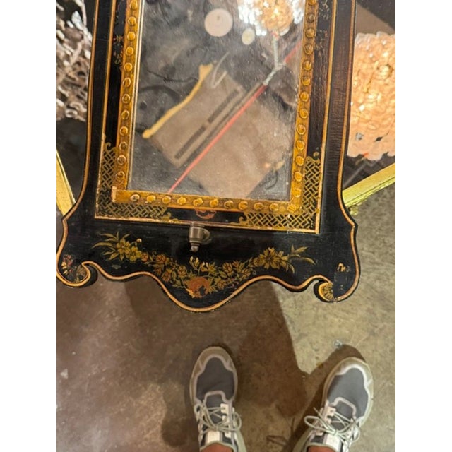 Wood Pair of Vintage English Chinoiserie Mirrors For Sale - Image 7 of 9
