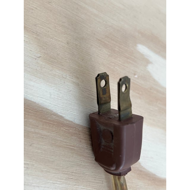 1970s Mid-Century Modern Swag Lamp Light With Smoked Lucite & Wood Panels For Sale - Image 9 of 12